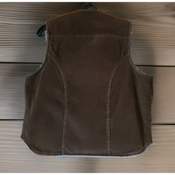 70's Maverick Blue Bell Corduroy Sherpa Vest Mens L Copper Buttons Retro Cowboy - Picture 5 of 12